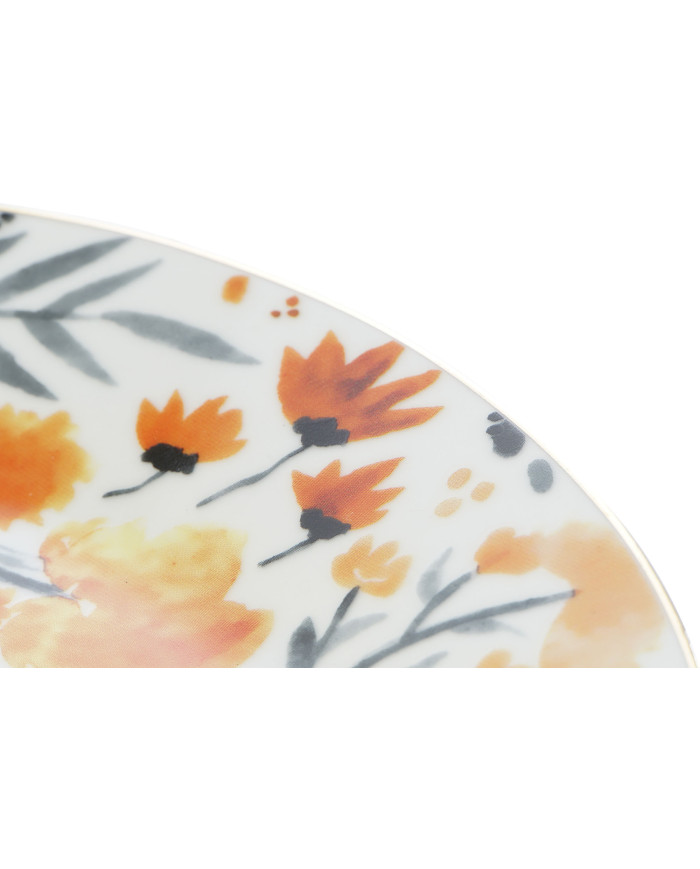 PLATO PORCELANA 27X27X2,5 PLATO PORCELANA FLORES 2