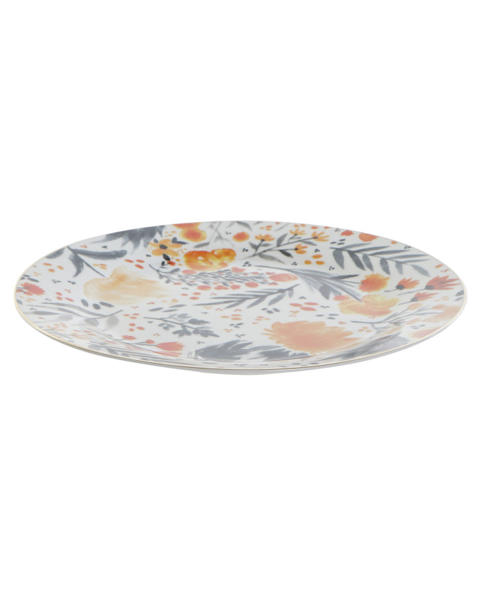 PLATO PORCELANA 27X27X2,5 PLATO PORCELANA FLORES 2