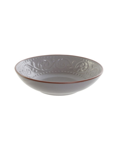 PLATO GRES 20,5X20,5X5 RELIEVE GRIS