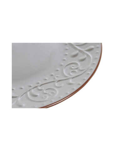PLATO GRES 27,5X27,5X3 RELIEVE GRIS