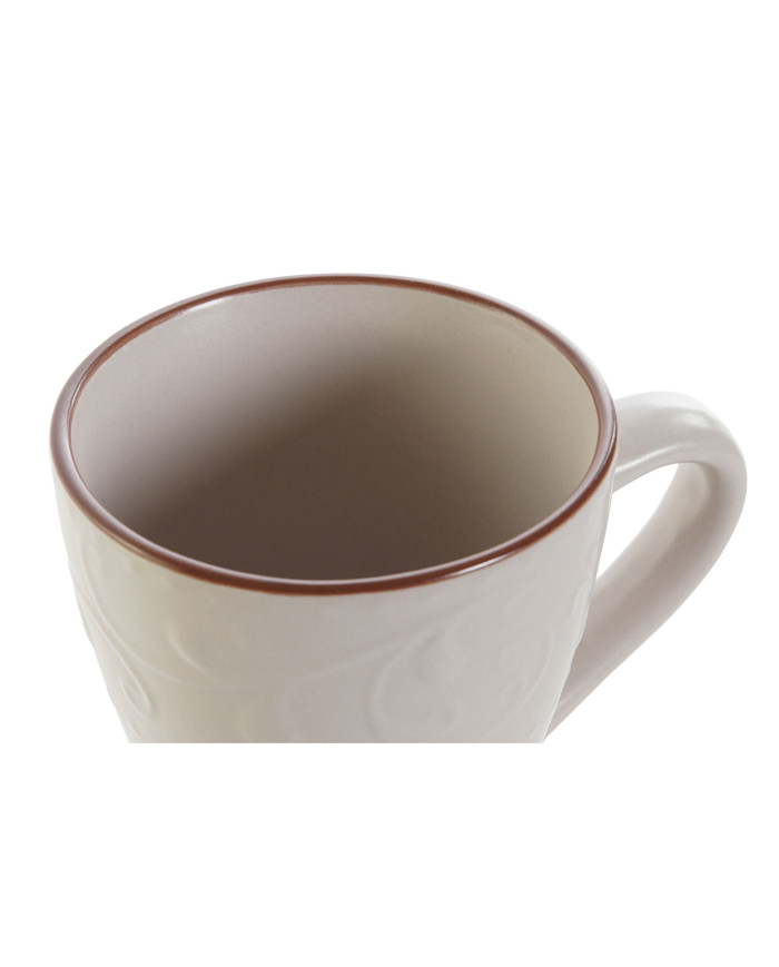 MUG GRES 13,5X9,5X10,5 340ML, RELIEVE BEIGE