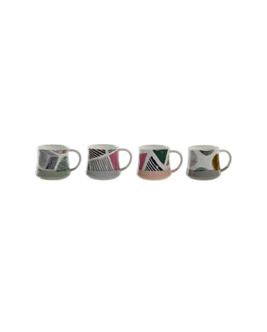 MUG GRES 13X9,5X8,5 385ML, MODERNO 4 SURT.