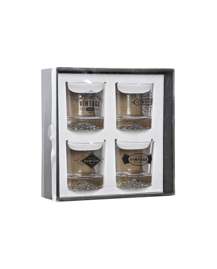 VASO SET 4 CRISTAL 25X25X8,5 320ML. 8,3X8,9