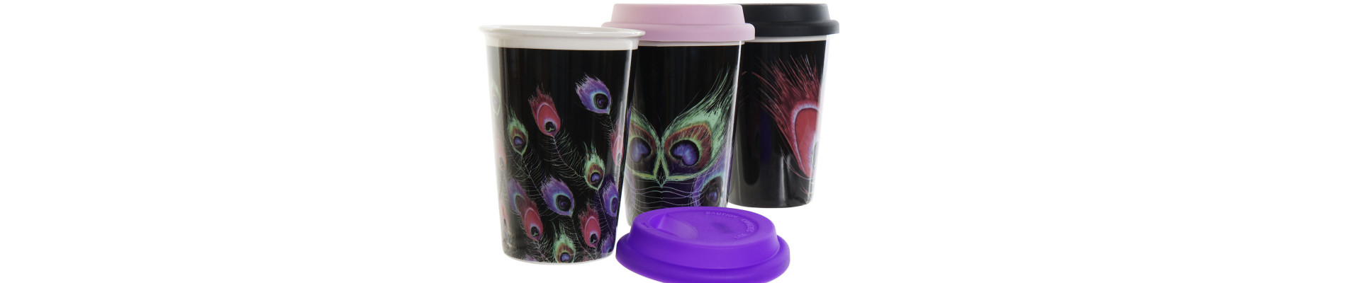 MUG PORCELANA 9,7X9,7X14 400 ML, PEACOCK 3 SURT.