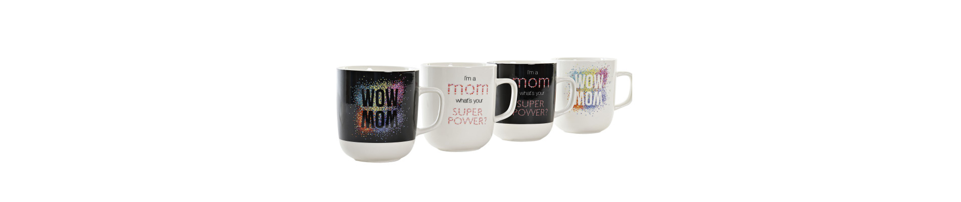 MUG PORCELANA 12X8,5X10 380ML, MOM 4 SURT.