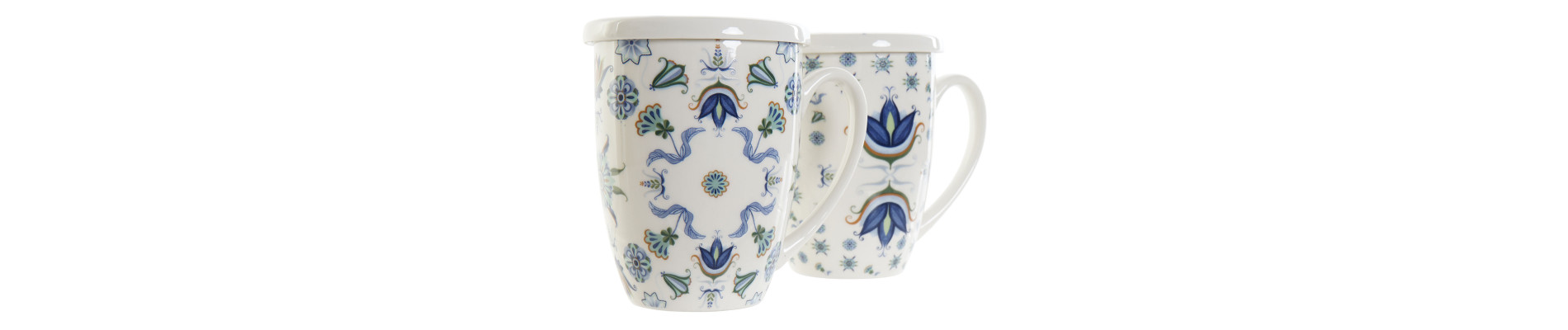 MUG INFUSIONES PORCELANA 12X9X11 380ML, AZULEJOS 2