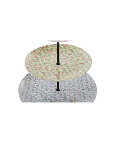 FRUTERO PORCELANA METAL 20X20X30 3PISOS FLORES