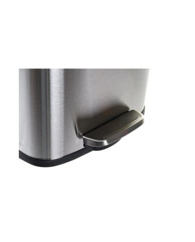 PAPELERA INOX PP 28,6X25,2X38,4 12L, MATE PLATEADO
