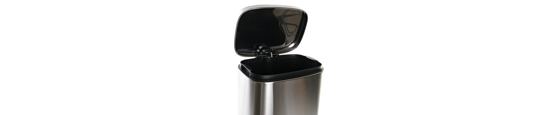 PAPELERA INOX PP 28,6X25,2X38,4 12L, MATE PLATEADO