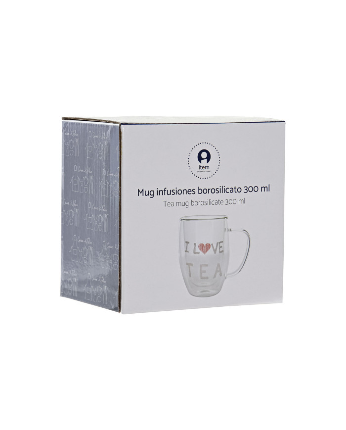 MUG INFUSIONES BOROSILICATO 13X9X11,5 400 ML, INFU