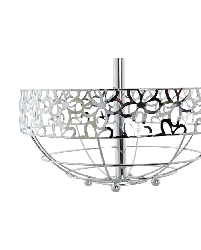 FRUTERO METAL 28X28X39 MARGARITAS CROMADO PLATEADO