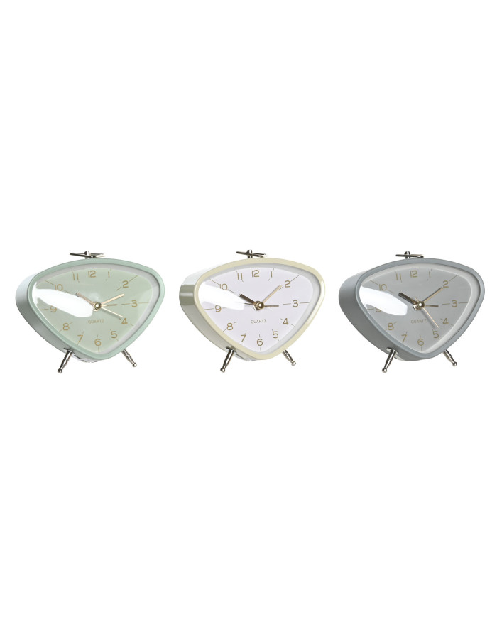 RELOJ DESPERTADOR METAL PVC 11,5X4X10 11,4 3 SURT.