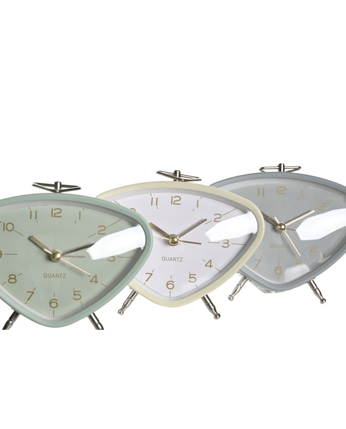 RELOJ DESPERTADOR METAL PVC 11,5X4X10 11,4 3 SURT.
