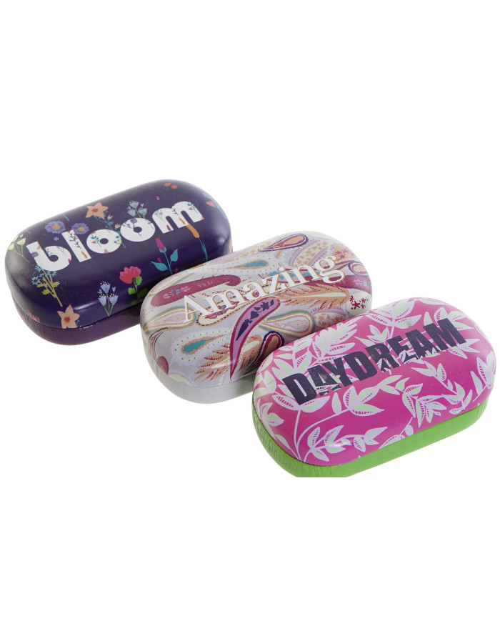 ESTUCHE LENTILLAS PU METAL 9,6X5,7X3 3 SURT.