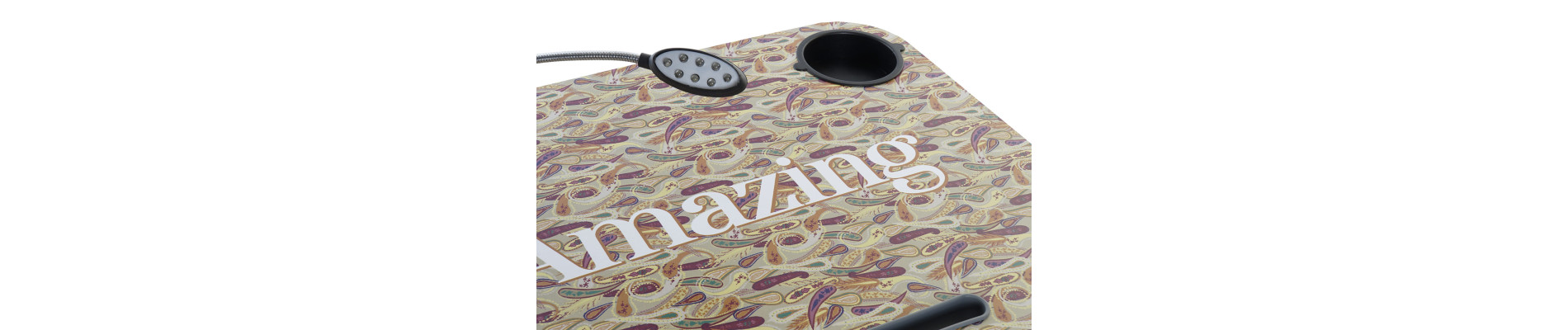 BANDEJA LED PVC 48X38X7 PAISLEY BEIGE