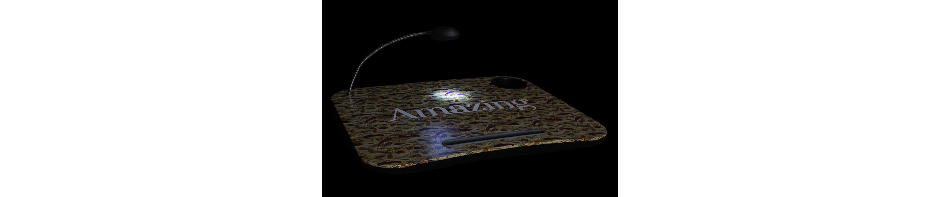 BANDEJA LED PVC 48X38X7 PAISLEY BEIGE