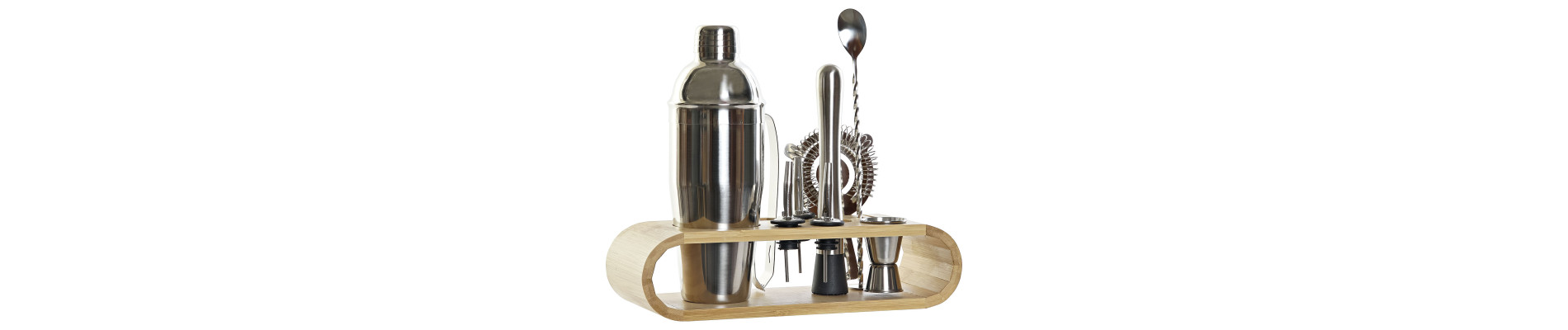 COCTEL SET 9 BAMBU INOX 9X9X25 750ML DORADO
