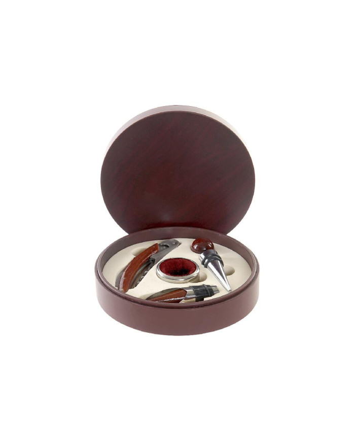 VINO SET 4 PP INOX 3X3X10 MARRON OSCURO