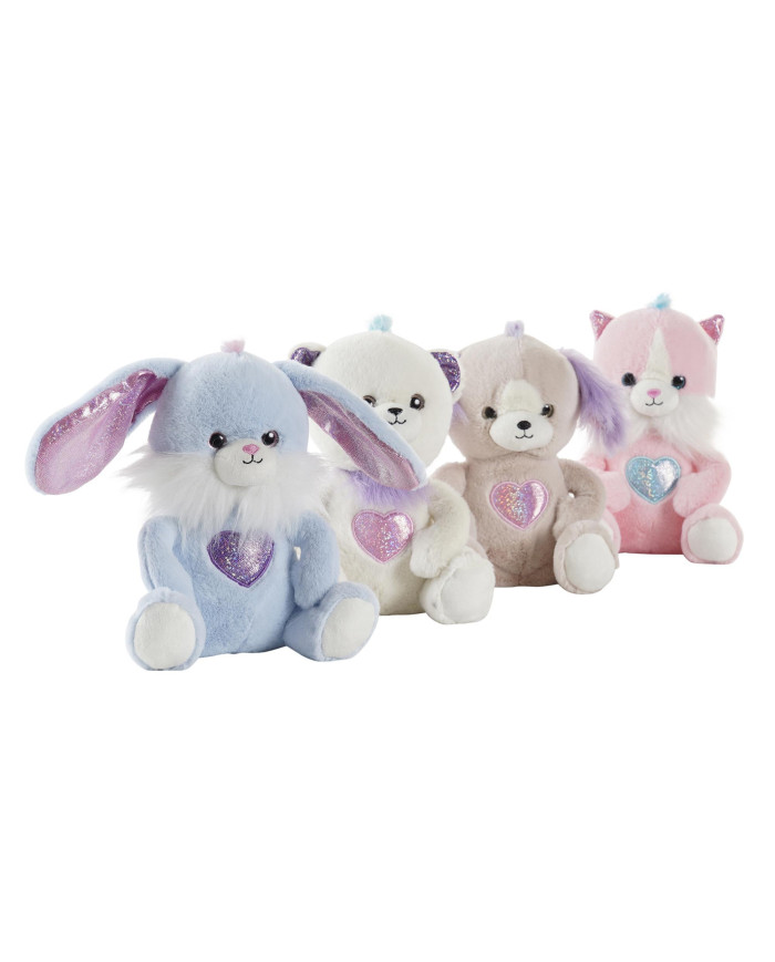 PELUCHE POLIESTER 14X14X20 ANIMALES 4 SURT.