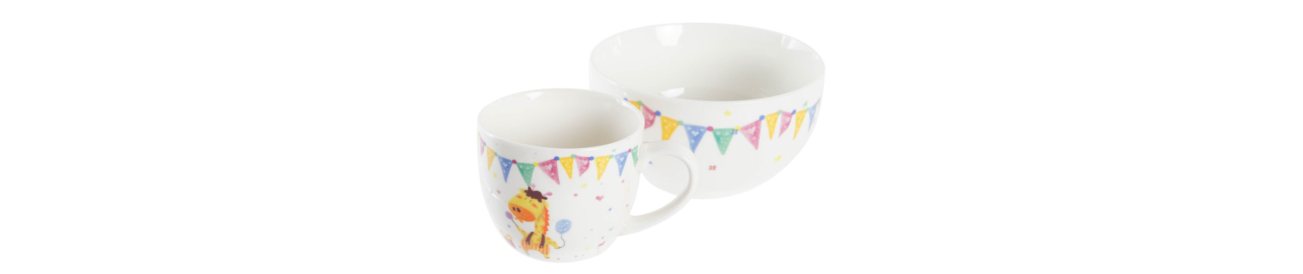 VAJILLA SET 3 PORCELANA 19X19X2 270ML, 2 SURT.