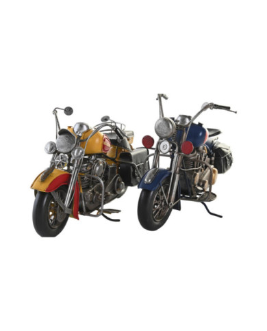 VEHICULO DECORACION METAL 36X14X21 MOTO 2 SURT.