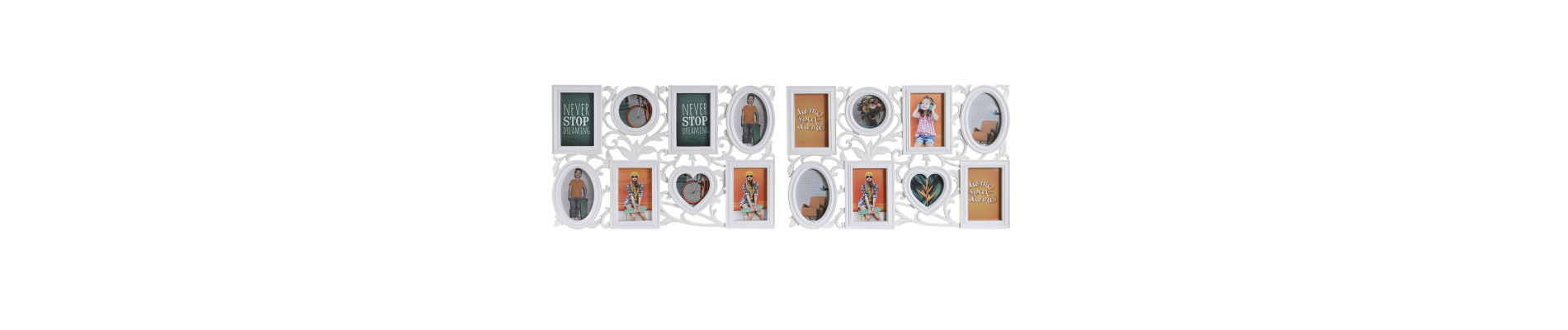 MARCO FOTO SET 6 MDF CRISTAL 33X2X45 NEGRO