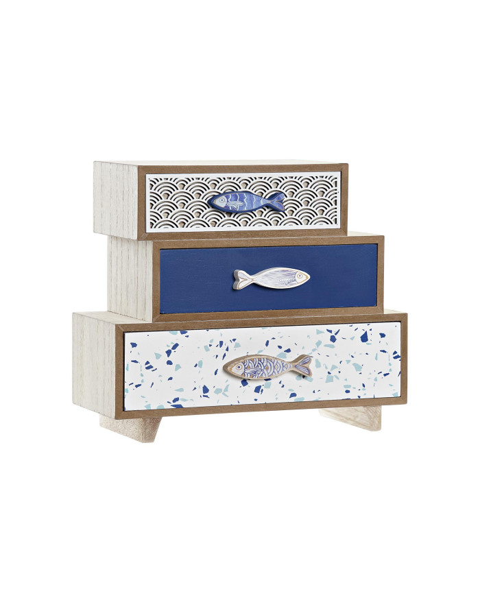 JOYERO MDF 24X11X20,5 PECES AZUL