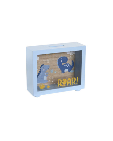 HUCHA MDF 20X7X17 DINOSAURIO AZUL