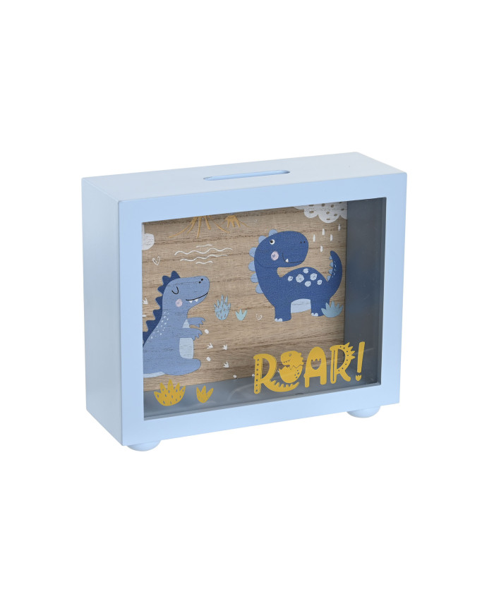 HUCHA MDF 20X7X17 DINOSAURIO AZUL