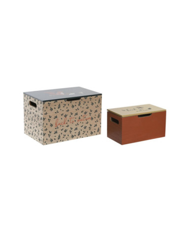 CAJA SET 2 MDF 28X18X18 MULTICOLOR
