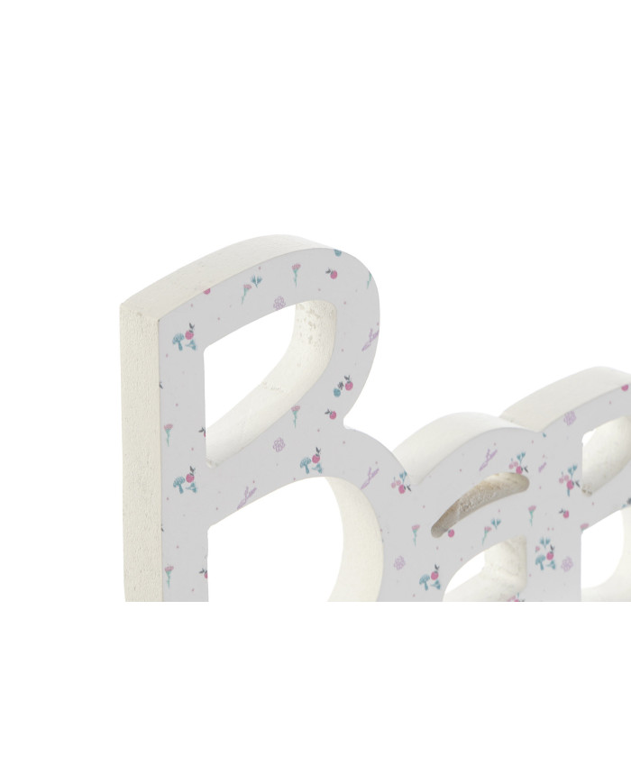 DECORACION MDF 30X2X8 CONEJOS MULTICOLOR