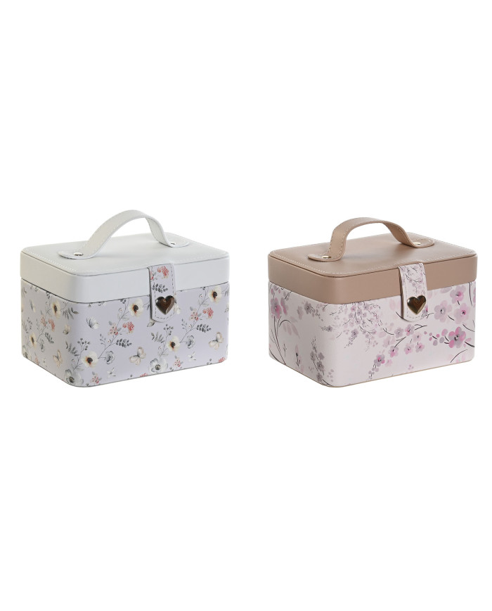 JOYERO PU ESPEJO 17X12X10 BANDEJA SATINADO 2 SURT.