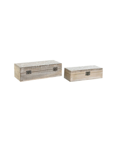 JOYERO SET 2 MANGO 27X11,5X9 DECAPE NATURAL