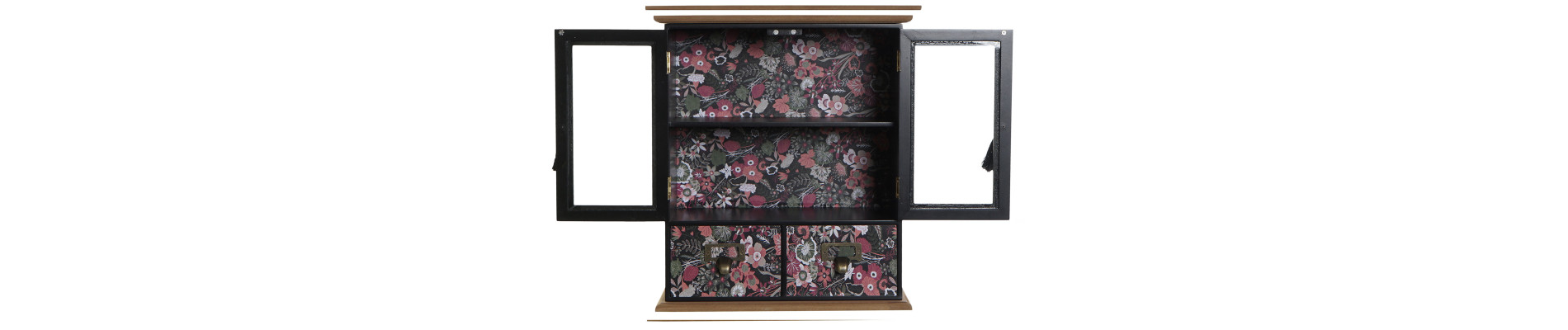 JOYERO MDF CRISTAL 30X12X35 NEGRO