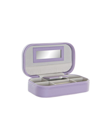 JOYERO PU ESPEJO 18X10X5 SATINADO LILA