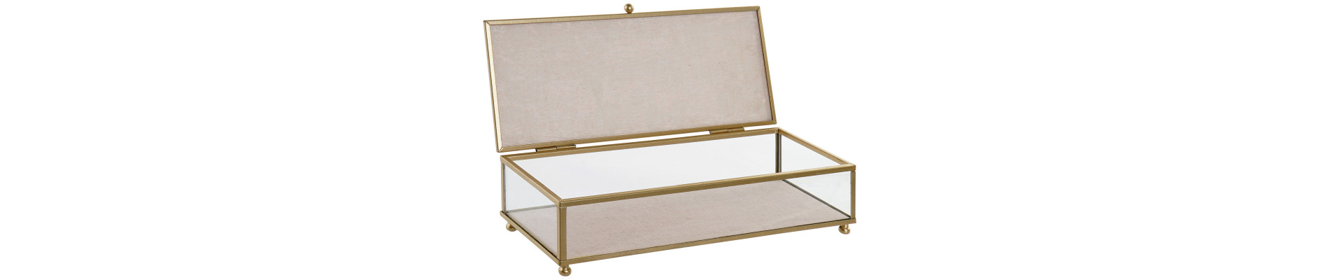 JOYERO POLIESTER 20,5X14X7 ESPEJO 12X6.5 BEIGE