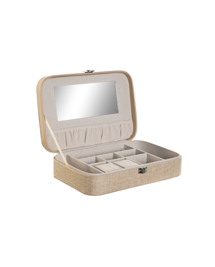 JOYERO POLIESTER CARTON 28X19X7 ESPEJO 18.5X8