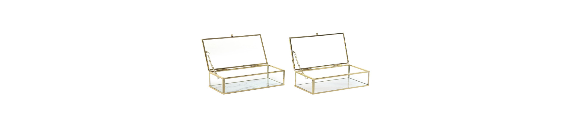 JOYERO METAL CRISTAL 20X11X5 SIMIL MARMOL 2 SURT.