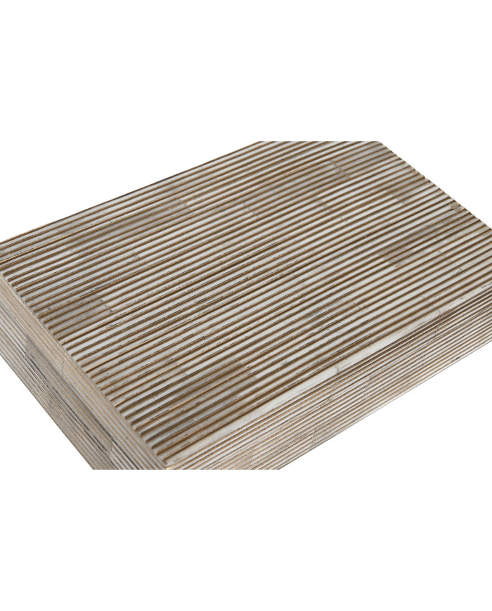 JOYERO HUESO RESINA 20,5X13X5,5 CREMA