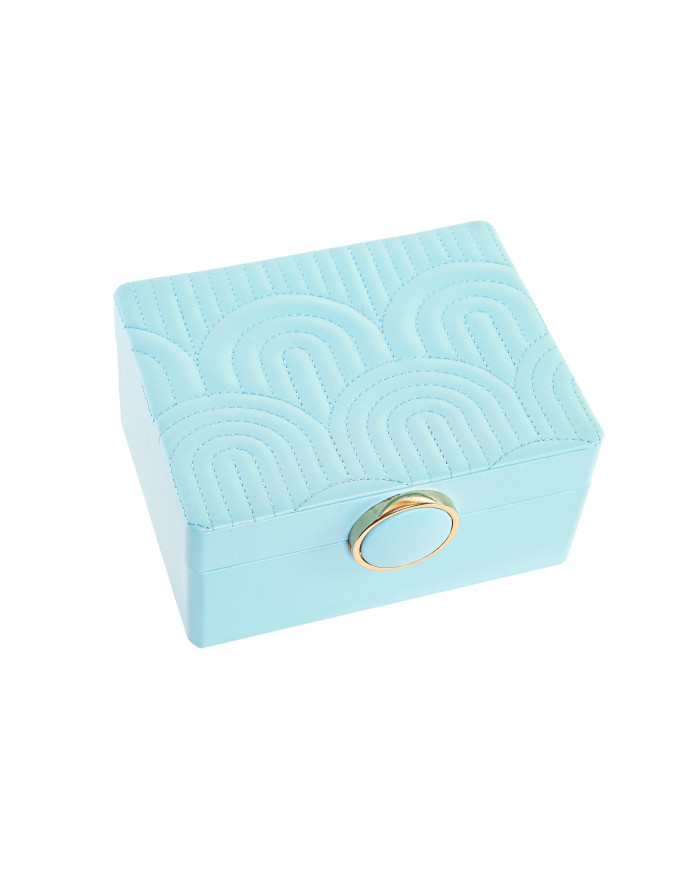 JOYERO PU MDF 23X17X10 VERDE MENTA