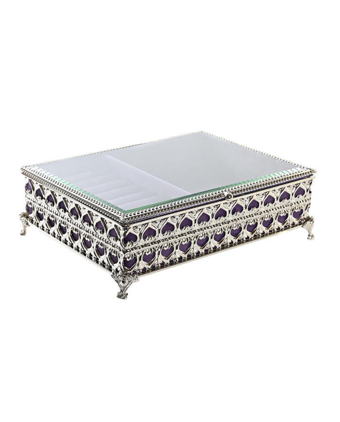 JOYERO METAL CRISTAL 24X18X7 LILA