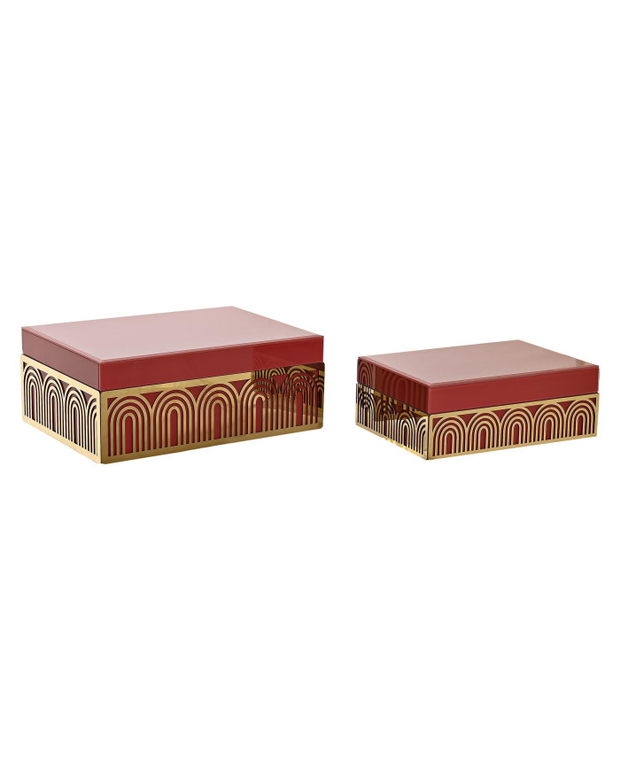 JOYERO SET 2 METAL MDF 25X18X10 2 SURT.