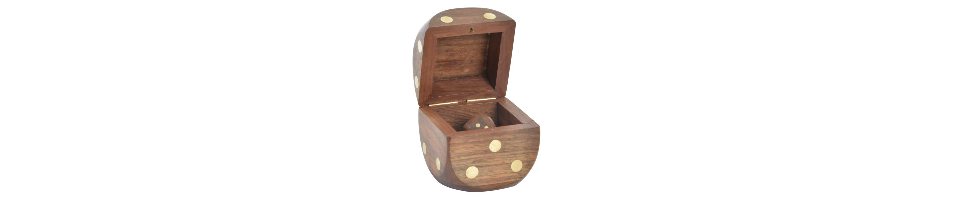 JUEGO SHEESHAM LATON 7,5X7,5X7,5 DADOS MARRON