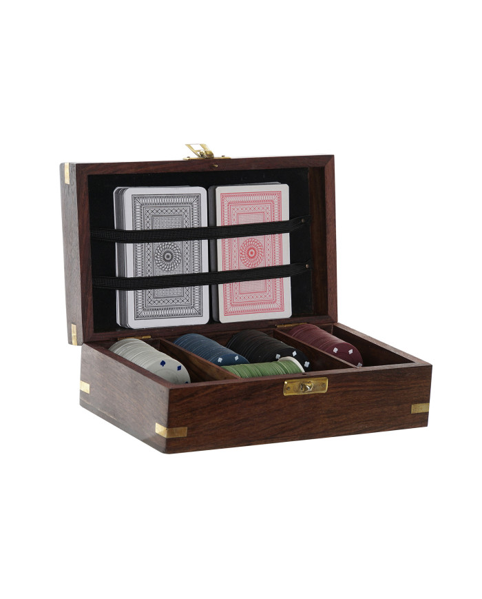 JUEGO SET 3 SHEESHAM LATON 19X11,5X6,5 POKER