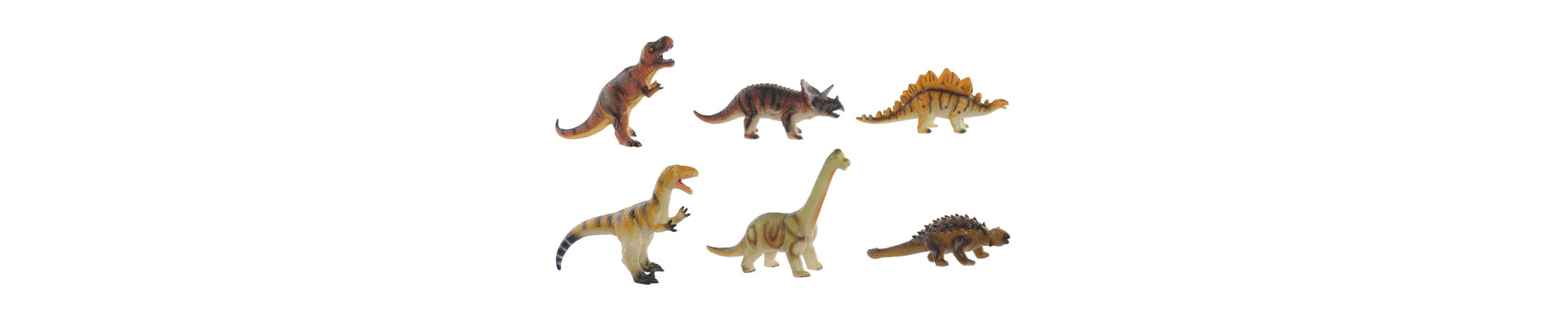 JUGUETE PVC 29X15X21 DINOSAURIOS BLANDO 6 SURT.