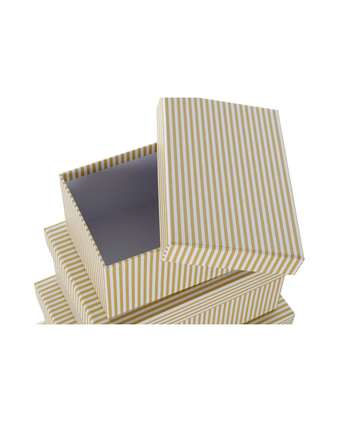 CAJA SET 10 CARTON 43,5X33,5X15,5 RAYAS MOSTAZA