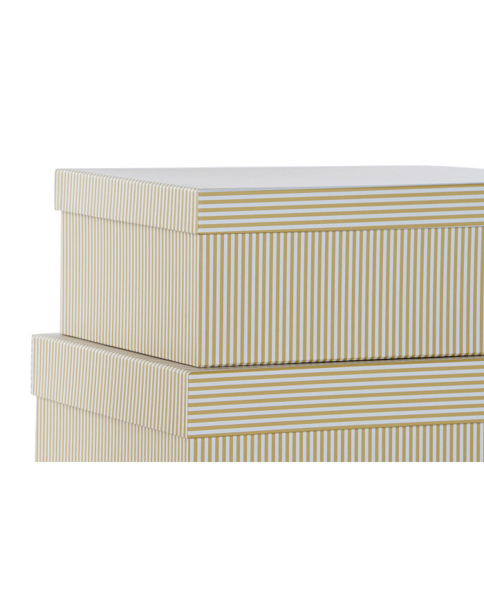 CAJA SET 10 CARTON 43,5X33,5X15,5 RAYAS MOSTAZA