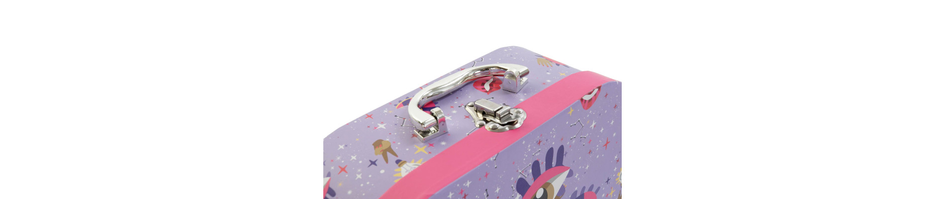 CAJA SET 3 CARTON METAL 28X9,5X20 GOOD LUCK LILA