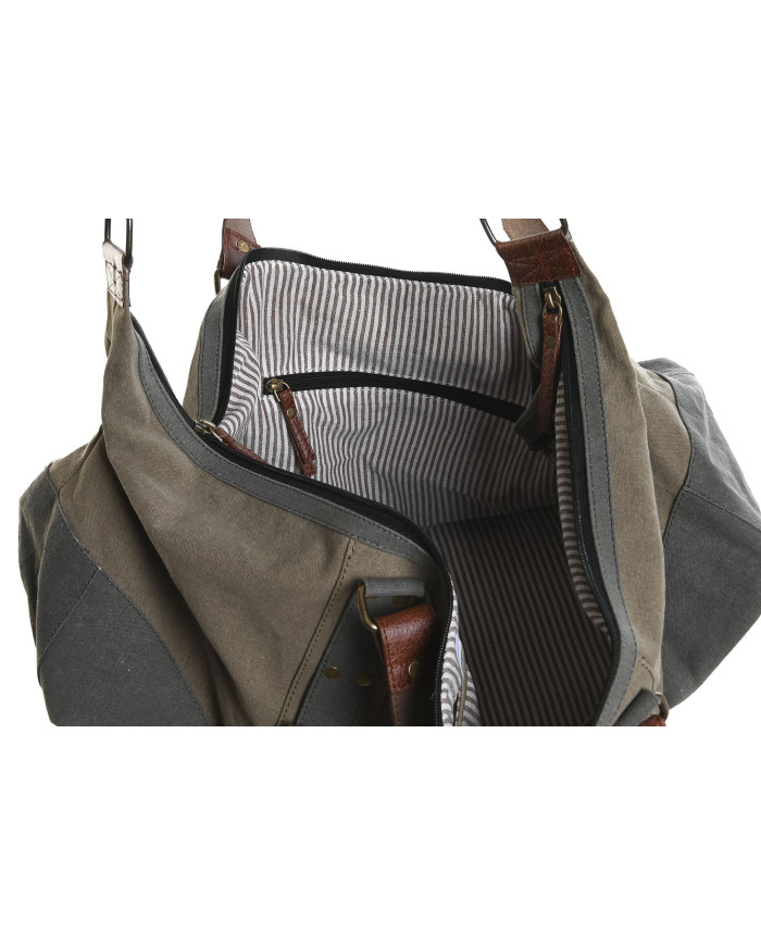 BOLSA CANVAS CUERO 53X22X23 19 BEIGE