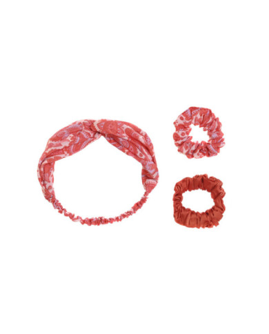 ACCESORIO DE PELO SET 3 POLIESTER 20X8X20 CORAL